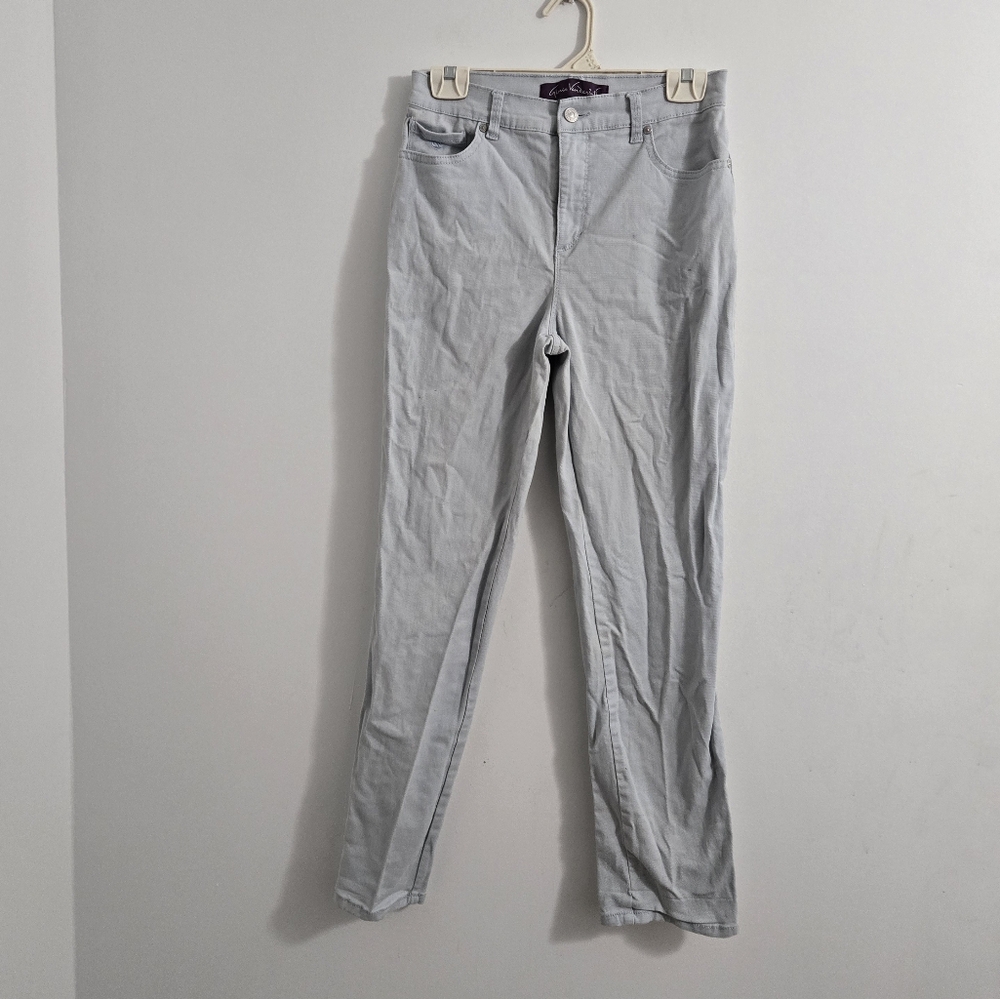 Light Blue Straight-Leg Pants